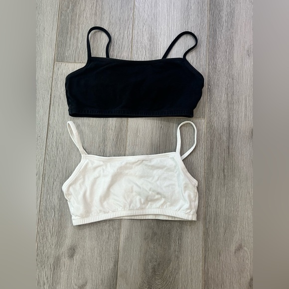 🌟3/$22🌟 Bundle of 2 Fruit of the Loom White & Black Bralette - Picture 1 of 10